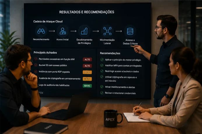 Visão ilustrativa do trabalho de Pentest de ambientes cloud