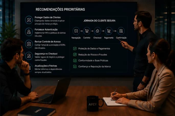 Visão ilustrativa do trabalho de Pentest para e-commerce