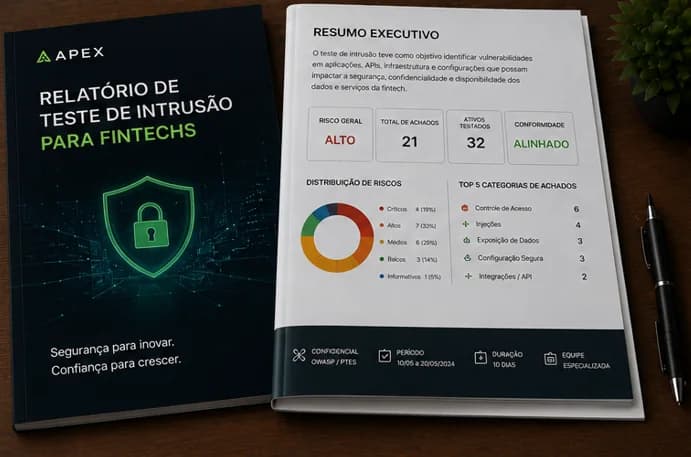 Visão ilustrativa do trabalho de Pentest para fintechs